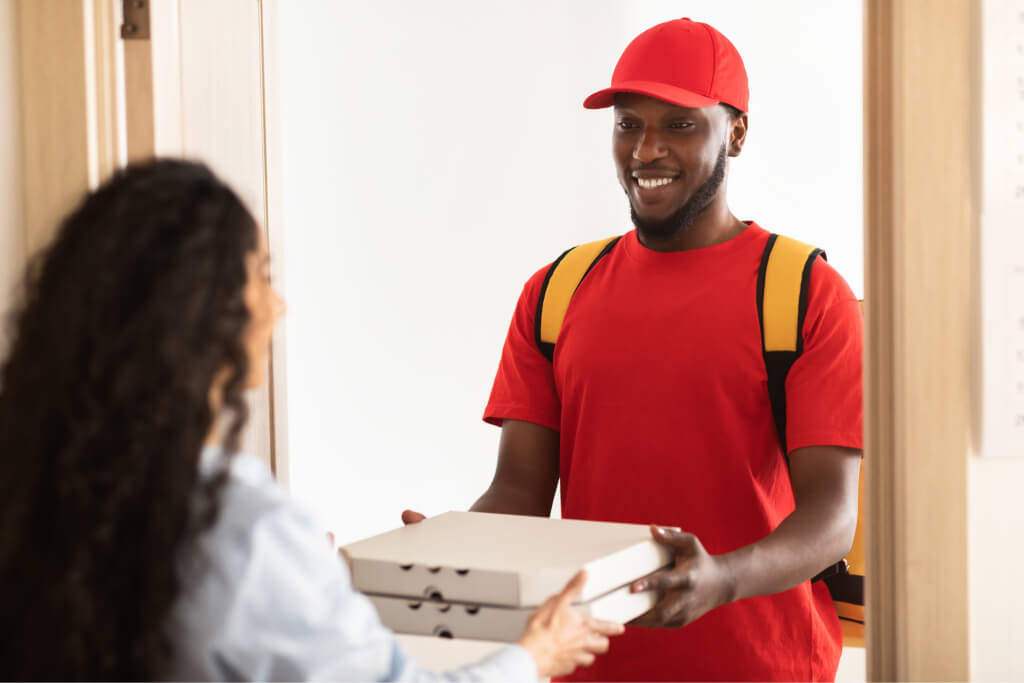 Motorcycle delivery dispatch rider